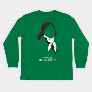 Camille Desmoulins - Minimalist Portrait Kids Long Sleeve T-Shirt